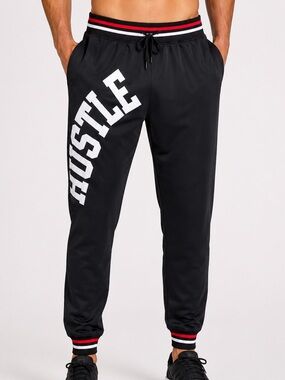 NWOT Sacred Crown Mens Jogger Hustle Pants with Stripe detail